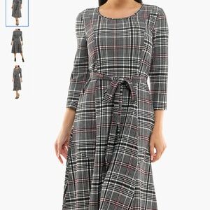 Nina Leonard Scoop Neck Jersey Midi Dress, size Small